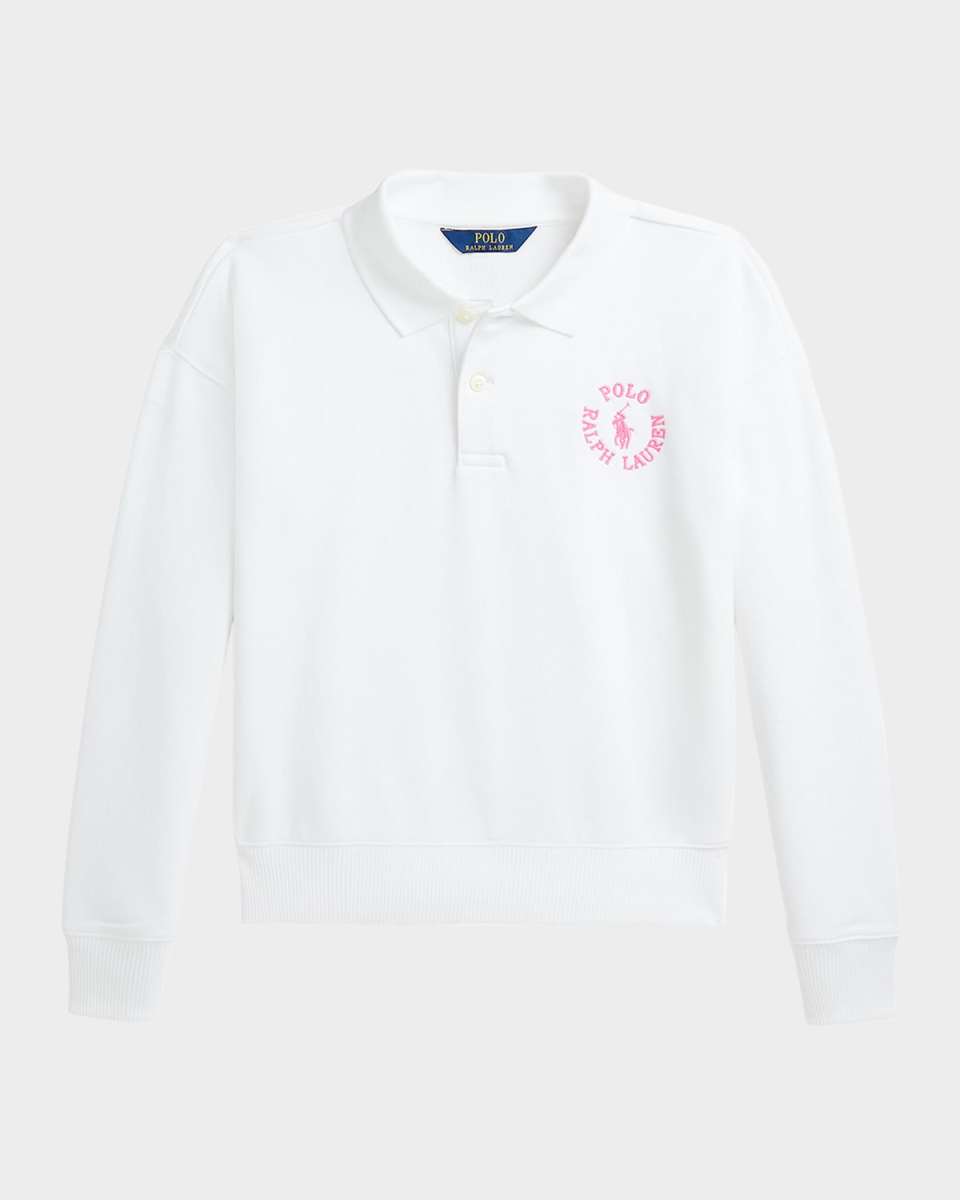 Girl's Polo Embroidered Sweatshirt, Size S-X